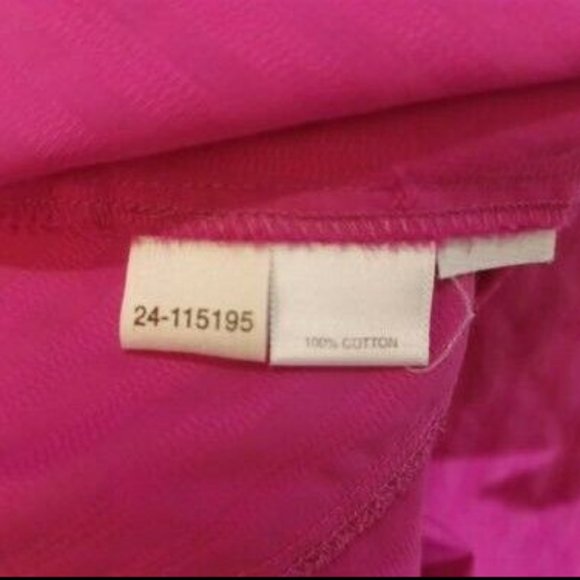 ann taylor fuchsia pink striped button down S - Picture 4 of 4